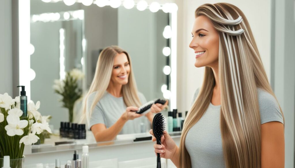 hair extension care routine